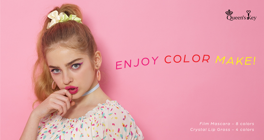 ENJOY COLOR MAKE! / Film Mascara - 8 colors / Crystal Lip Gross - 4 colors